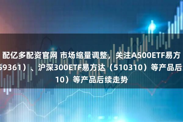 配亿多配资官网 市场缩量调整，关注A500ETF易方达（159361）、沪深300ETF易方达（510310）等产品后续走势