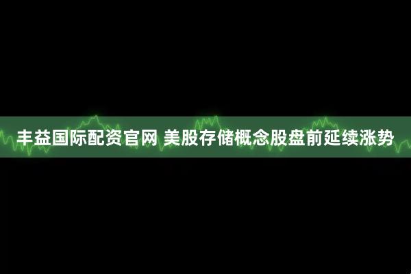 丰益国际配资官网 美股存储概念股盘前延续涨势